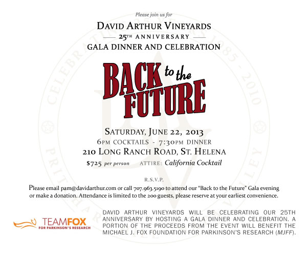 David Arthur Back to the Future Gala Invite